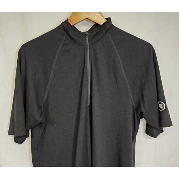 Sierra Designs SD Z Black Short Sleeve 1/4 Zip Pullover Top Men's Size Medium - Picture 2 of 6